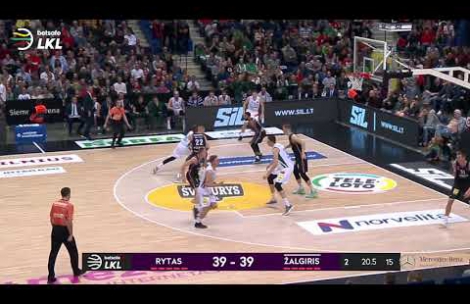 Rungtynių momentas: L. Biručio galingas atakos užbaigimas